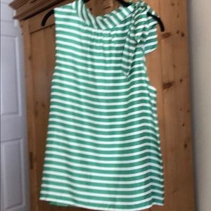 Sleeveless silk with side neck bow